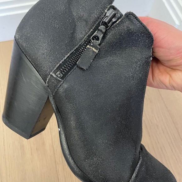 Rag & Bone Brushed Black Leather Booties Sz 7.5/38 - Picture 6 of 15